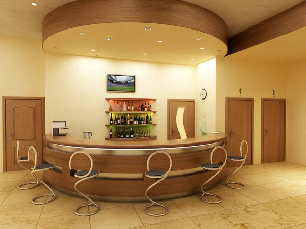 Orijinal otel lobisinin 3D görüntüsü.