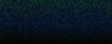 İkili kod akışına sahip soyut fütürist siber uzay, basamaklı yeşil matris arkaplan. Kodlama ve hacker kavramı. Düşen sayılar. Vektör illüstrasyonu.