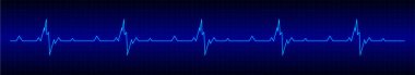 Kalp ritmi. Elektrokardiyogram. Kalp atışı. Kalp atışı hattı. Beyaz arkaplan ile vektör illüstrasyonu.