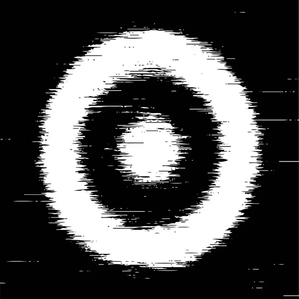 Глюк Коло Фону Абстрактний Чорно Білий Цифровий Шумовий Ефект Сигнал — стоковий вектор