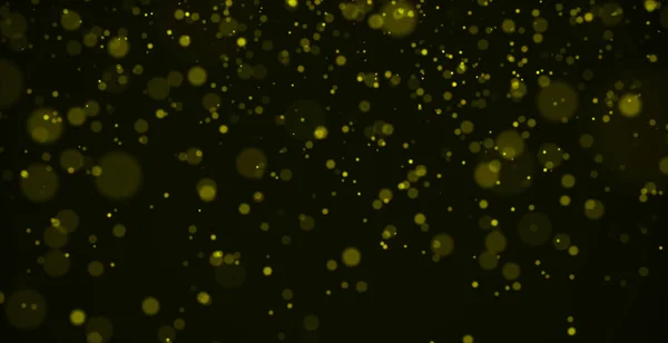 Partículas Amarelas Brilhantes Conceito Decoração Natal Estrela Fundo Bokeh Dourado — Fotografia de Stock