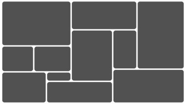Şablonlar kolaj 11 çerçeve fotoları. Karalama tahtası şablonu. Vektör illüstrasyonu.