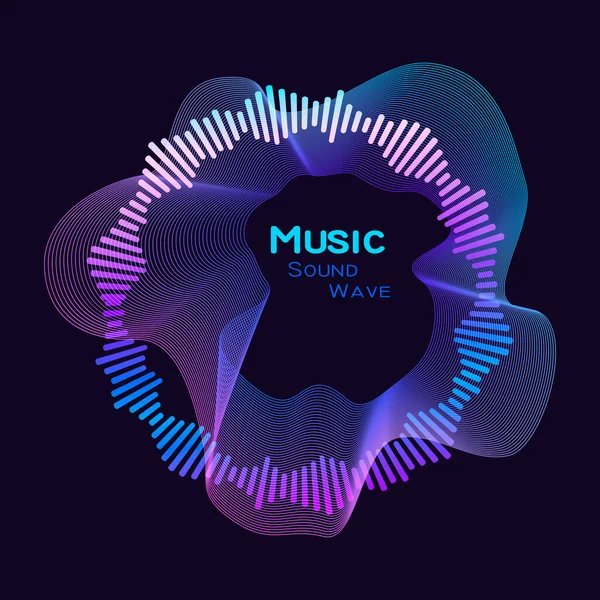 Ροζ Μωβ Και Μπλε Μουσική Ηχητικό Κύμα Πολύχρωμο Σύγχρονο Ισοσταθμιστή — Διανυσματικό Αρχείο
