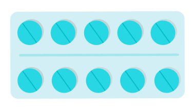 İlaçlar, haplar, haplar. Eczane ve tıbbi konsept. Düz dizayndaki tıp vektörü kavramı beyaz arkaplanda izole edildi