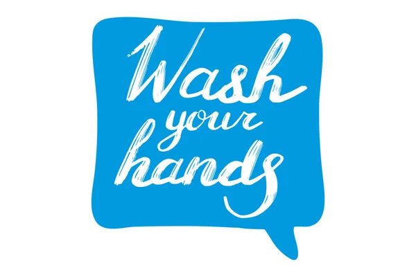 Wascht Euch Die Hände Coronavirus Covid Schutzkonzept Schriftzug Kalligraphie Illustration — Stockvektor