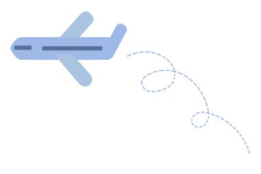 Düzlem simgesi düz stil. Dünyayı dolaşmak. Beyaz arkaplanda izole edilmiş vektör illüstrasyonu