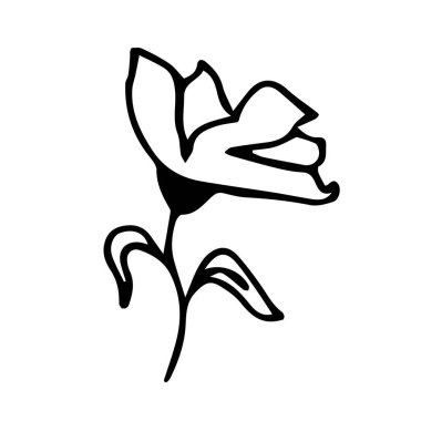 Bir çiçek çizimi.