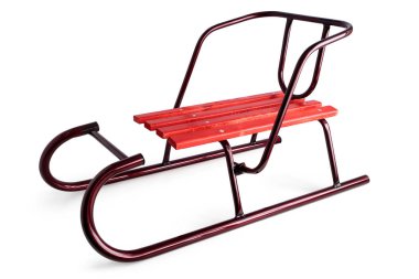 Kızak üzerinde kar buz pateni için. Beyaz arka plan üzerinde izole.