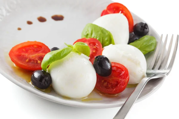Salad with Italian mozzarella. Caprese. — Stock Photo, Image
