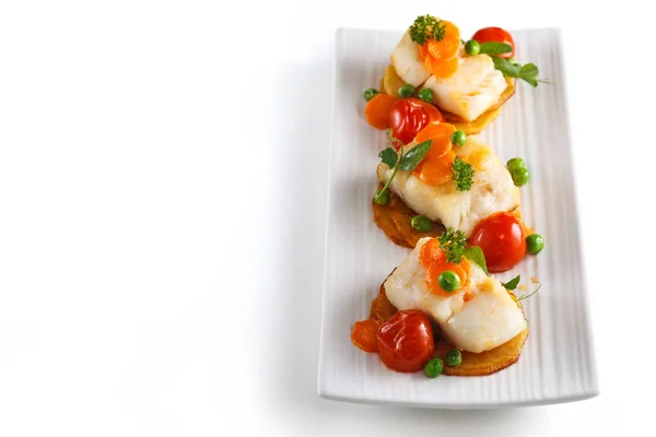 Porciones de aperitivos de pescado . — Foto de Stock