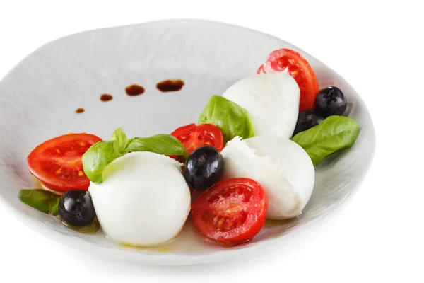 Salát s mozzarellou. Caprese. — Stock fotografie