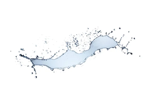 Μπλε νερό splash απομονώνονται σε λευκό φόντο. — Φωτογραφία Αρχείου