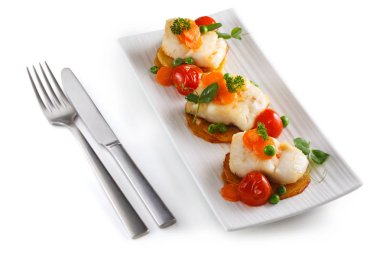 Balık meze bölümleri.