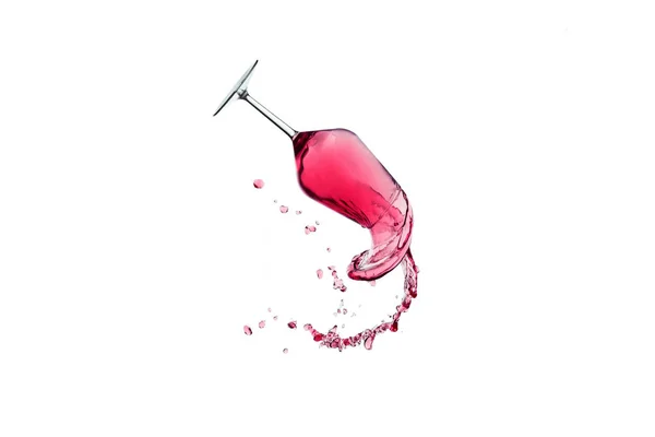Vinho e salpicos de vinho . — Fotografia de Stock