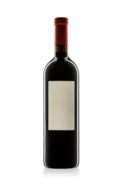 Egy üveg vörösbor. — Stock Fotó