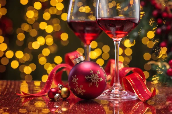 Červené víno pro svátky. — Stock fotografie