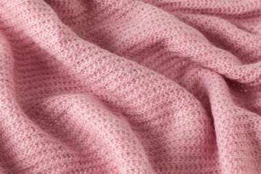 Pembe, sıcak kumaş dokusu malzemesi arkaplanı ayrıntıları.
