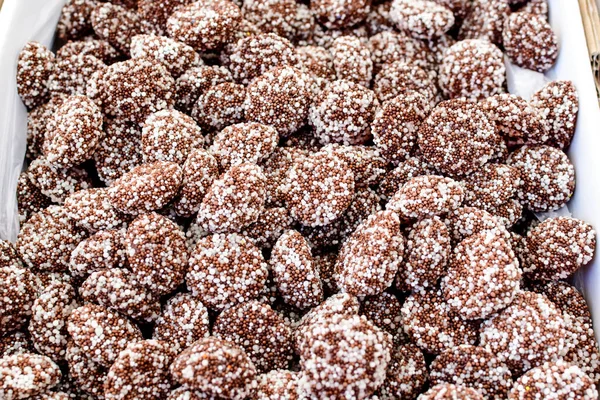 Gemischte Sorten Traditioneller Türkischer Gelee Bonbons Zum Verkauf Auf Einem — Stockfoto