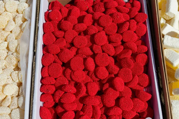 Doces Tradicionais Geleia Turca Exibidos Para Venda Mercado Comida Rua — Fotografia de Stock