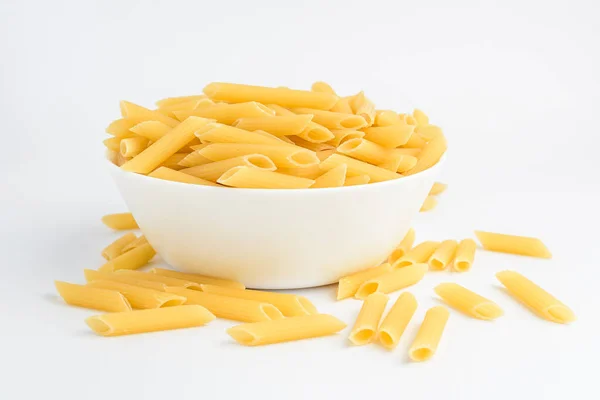 Penne Seca Massa Italiana Uma Tigela Redonda Pronta Para Ser — Fotografia de Stock