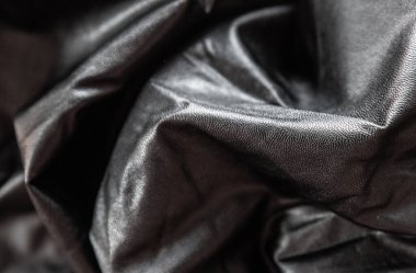 Buruşuk siyah derinin dokusu, siyah ve beyaz, arka plan, kapat