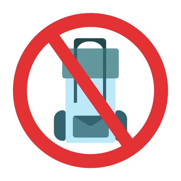 Заборонити багаж. Заборона на перевезення багажу. Зупинити подорожі ізольовані ілюстрації. Залишайтеся вдома — стоковий вектор