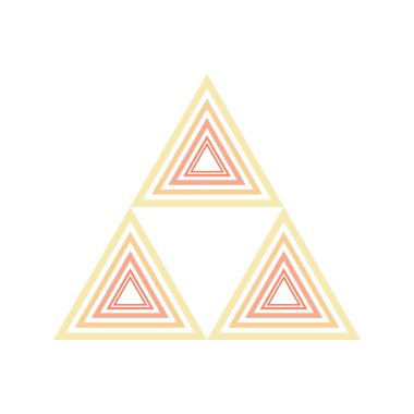 Triforce geometrik illüzyon pembe üçgen. Poster ya da tişört tasarımı için