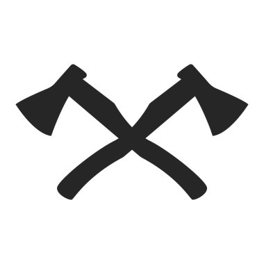 Çapraz siyah baltalar. İki çapraz balta izole edildi