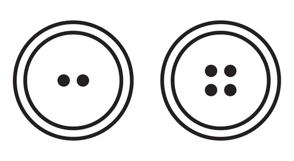 Schriftzug Durch Das Nähen Des Knopfsymbols Gesetzt Vektor Isolierte Bekleidungsknöpfe — Stockvektor