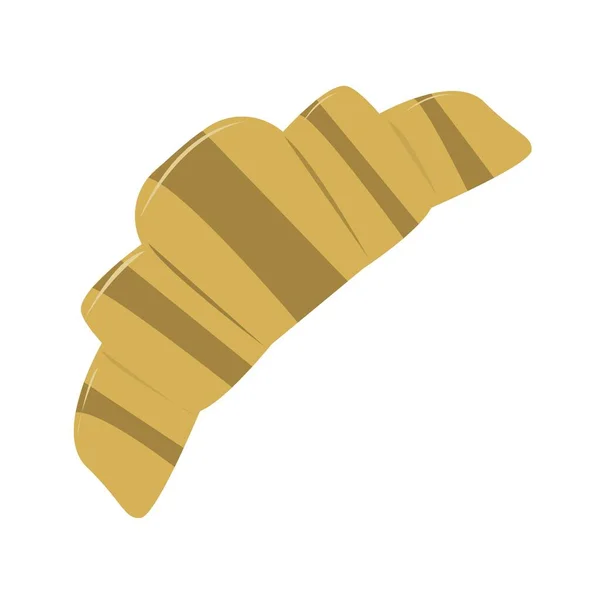 Croissant Potřísněný Čokoládovou Vektorovou Ilustrací Pro Design Balení Plochém Stylu — Stockový vektor