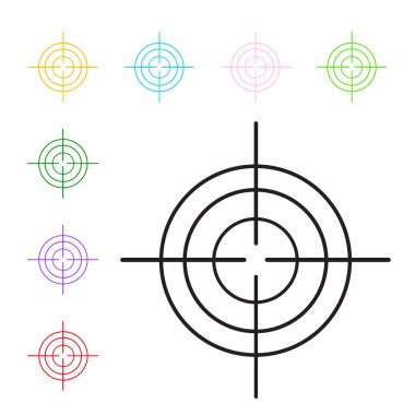 Renkli hedef haçları ayarlandı.