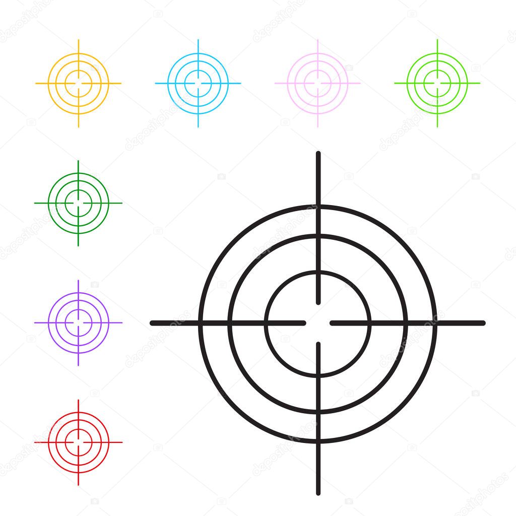 Colored aim crosses set.