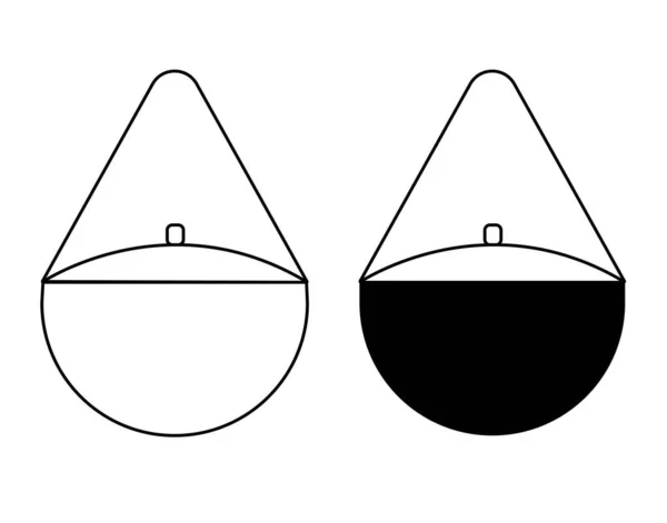 Икона кемпинга. Контур и цветной значок — стоковый вектор