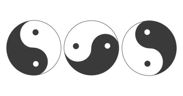 Yin Yang Symbolset — Stockvektor
