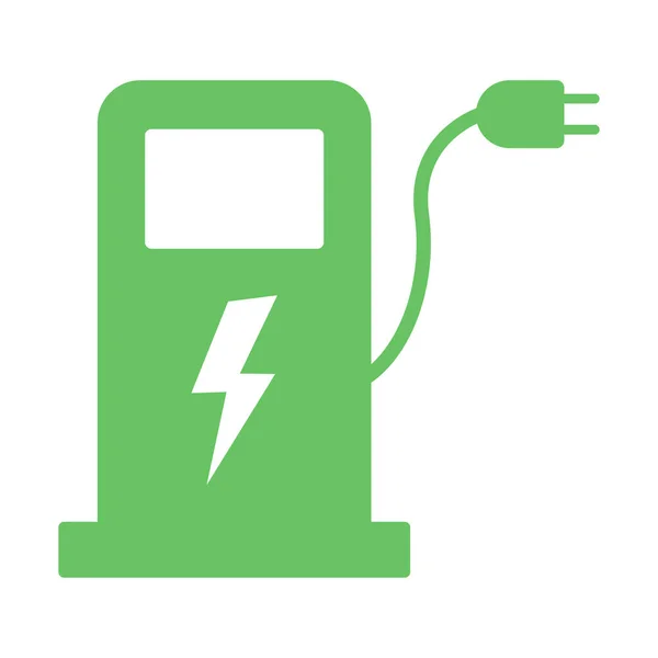 Elektrik yakıt pompası ikonu. Hibrit araçların şarj noktası işaretleri izole edilmiş.