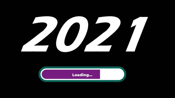 Εικονογράφηση Του Νέου Έτους 2021 Που Φτάνει — Φωτογραφία Αρχείου