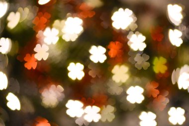 arkaplan için soyut şanslı yonca yaprak şekli bokeh 