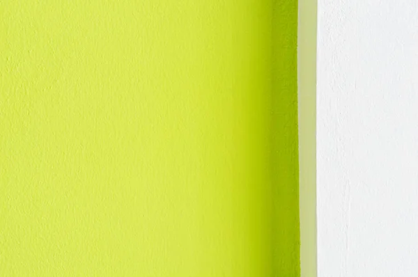 Corner Green White Cement Plaster Wall Background — Stock Photo, Image