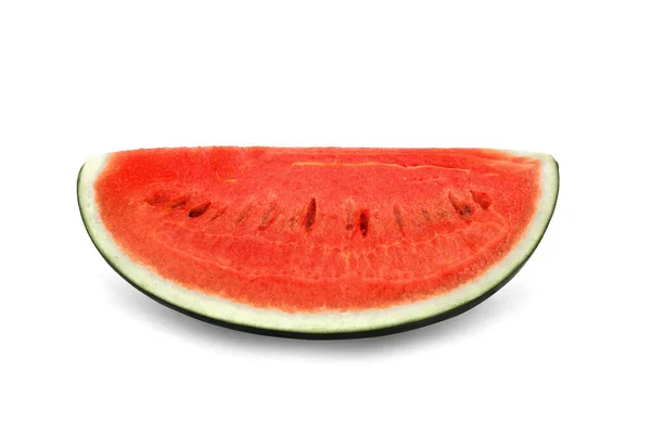 Verse Gesneden Watermeloen Geïsoleerd Witte Achtergrond — Stockfoto