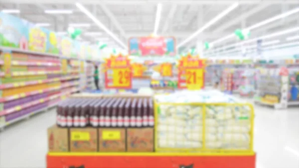 Zona Promoción Ventas Supermercado Comestibles Abstracto Borroso Para Uso Fondo — Foto de Stock