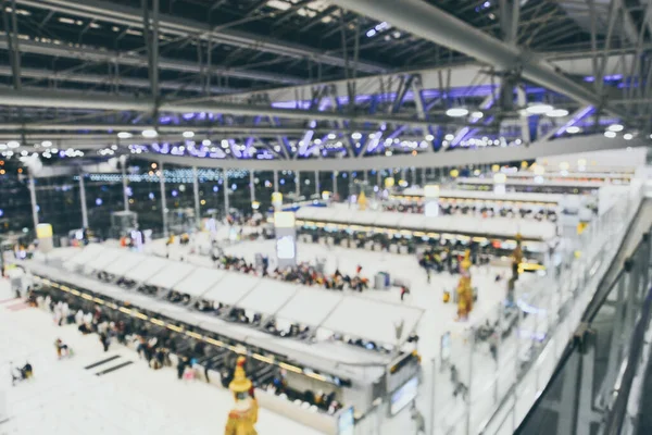 Top View Abstract Wazig Moderne Terminal Luchthaven Met Menigte Van — Stockfoto