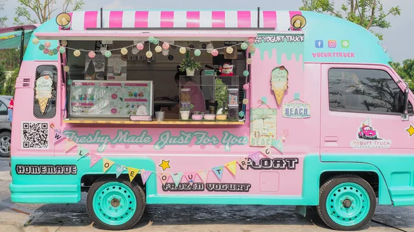 Bangkok Thailand März 2018 Schöner Vintage Foodtruck Mit Süßer Pastell — Stockfoto