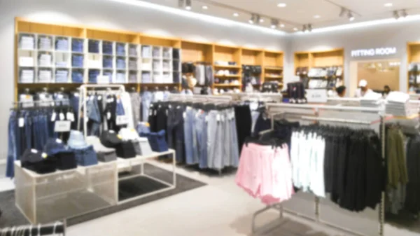 Bekleidungsgeschäft Abstrakte Verschwommene Vitrinen Mode Boutique Shop Hintergrund Modernen Einkaufszentrum — Stockfoto