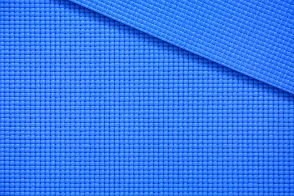 Close Roll Blue Color Yoga Mat Texture Background Top View — Stock Photo, Image