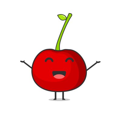 Kiraz meyvesi çizimi mutlu hissettiriyor.