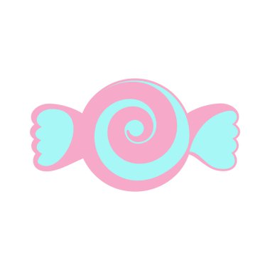 Düz şeker vektör illüstrasyonu beyaz arkaplanda izole edildi