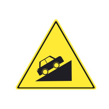 Yol işareti - dik yokuş yukarı dikkat et