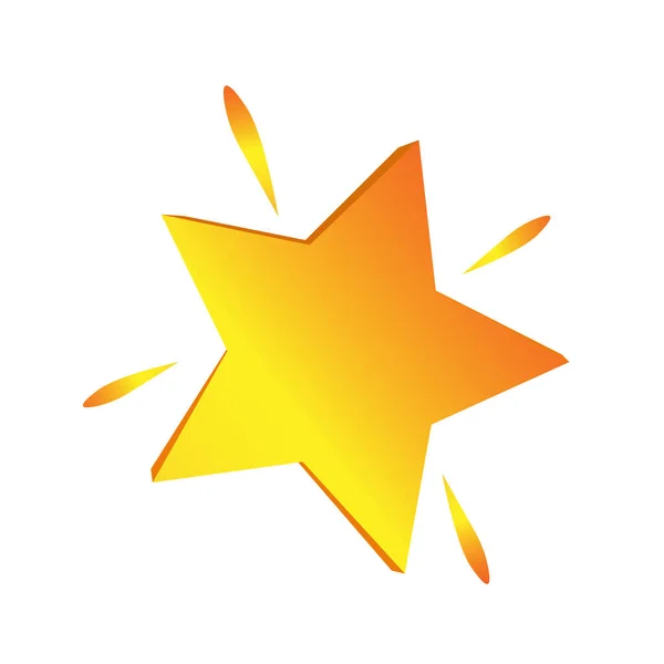 黄金の輝く星のベクトル図 — ストックベクタ