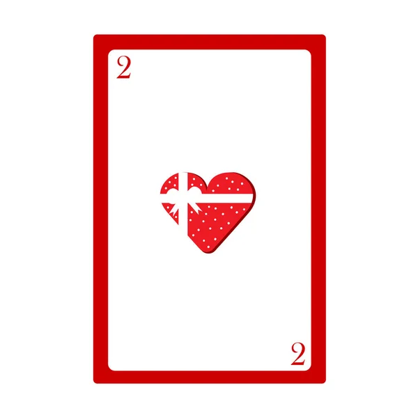 Dos Tarjetas Corazón Para Ilustración Del Vector San Valentín — Vector de stock