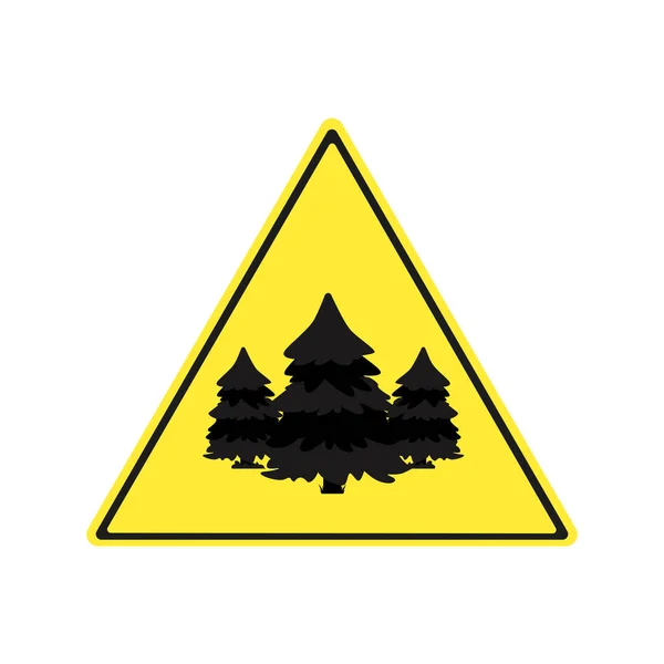 Дорожный Знак Лесная Территория — стоковый вектор